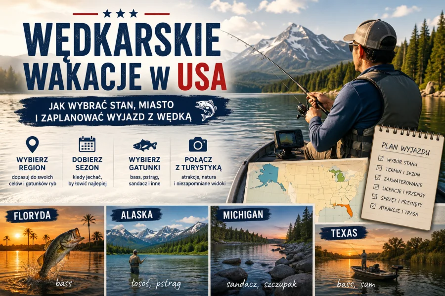 Wędkarskie wakacje w USA – jak wybrać stan, miasto i zaplanować wyjazd z wędką - Aktualności wędkarskie