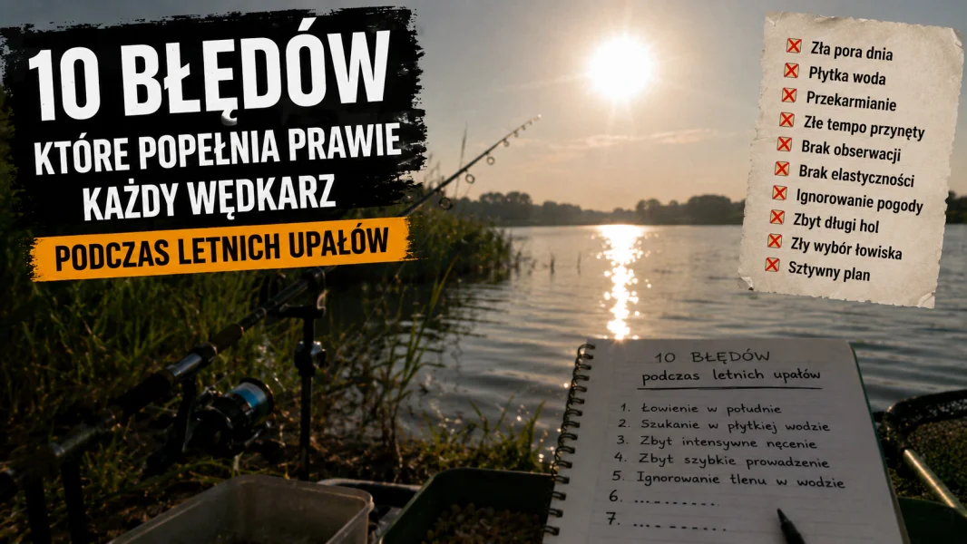 10 błędów, które popełnia prawie każdy wędkarz podczas letnich upałów - Aktualności wędkarskie