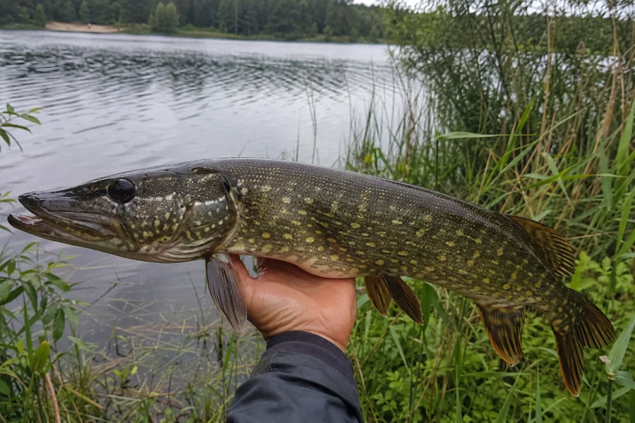 Sekretne miejsca dużych szczupaków na małych jeziorach.