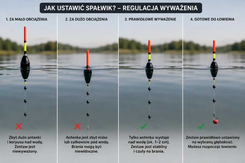 Jak ustawić spławik? - regulacja wyważenia