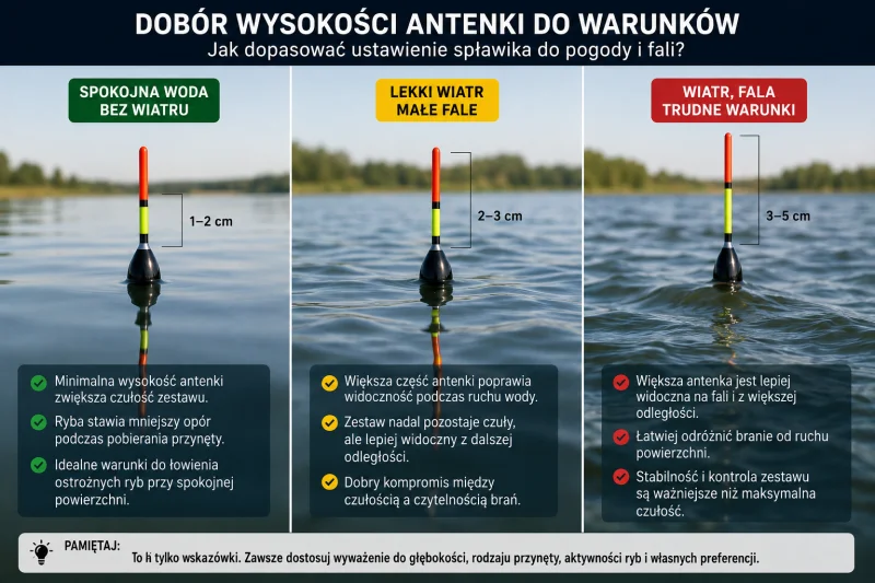 Dobór wysokości antenki do warunków